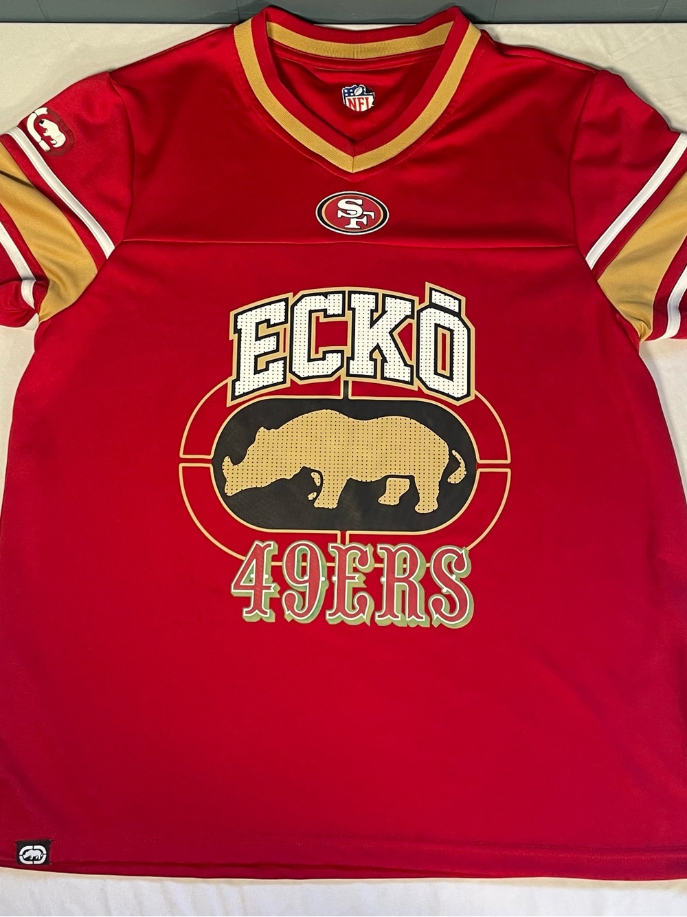 Rare Vintage Y2K  Ecko X NFL San Francisco 49ers Collab Jersey Mens S Streetwear
